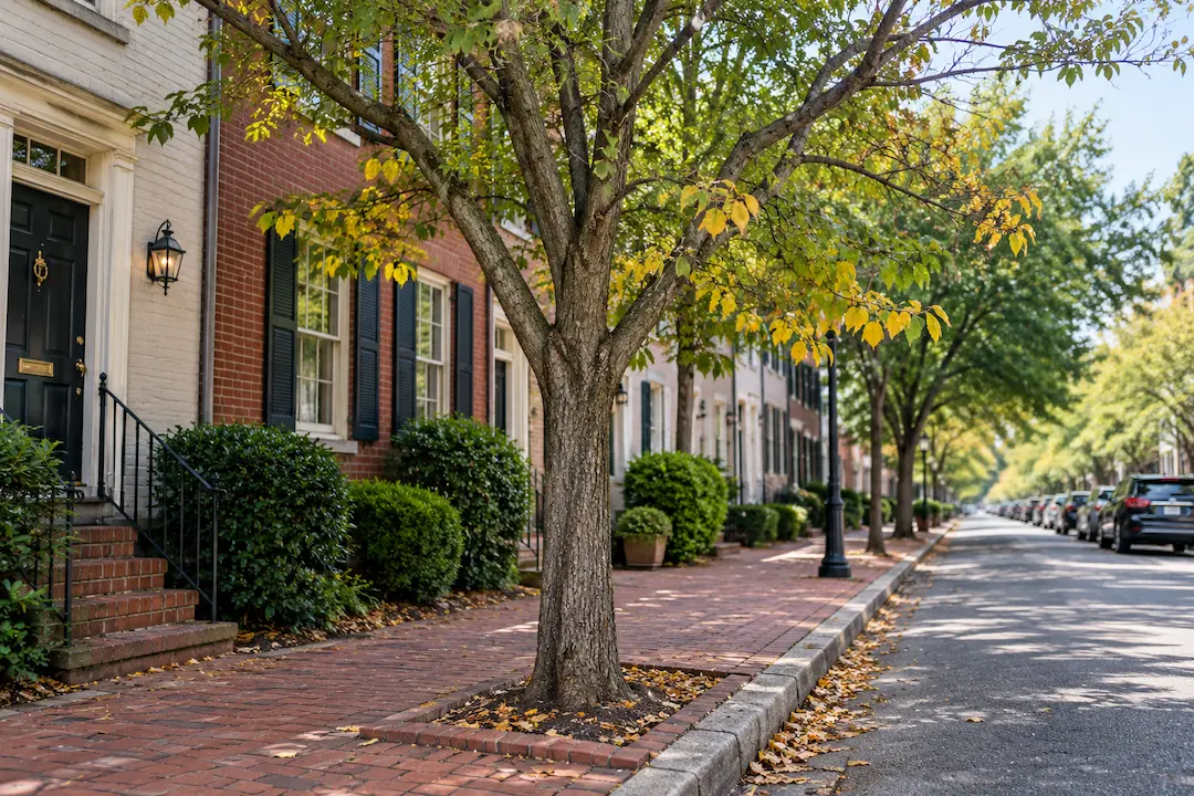 drought stress warning signs Alexandria VA trees