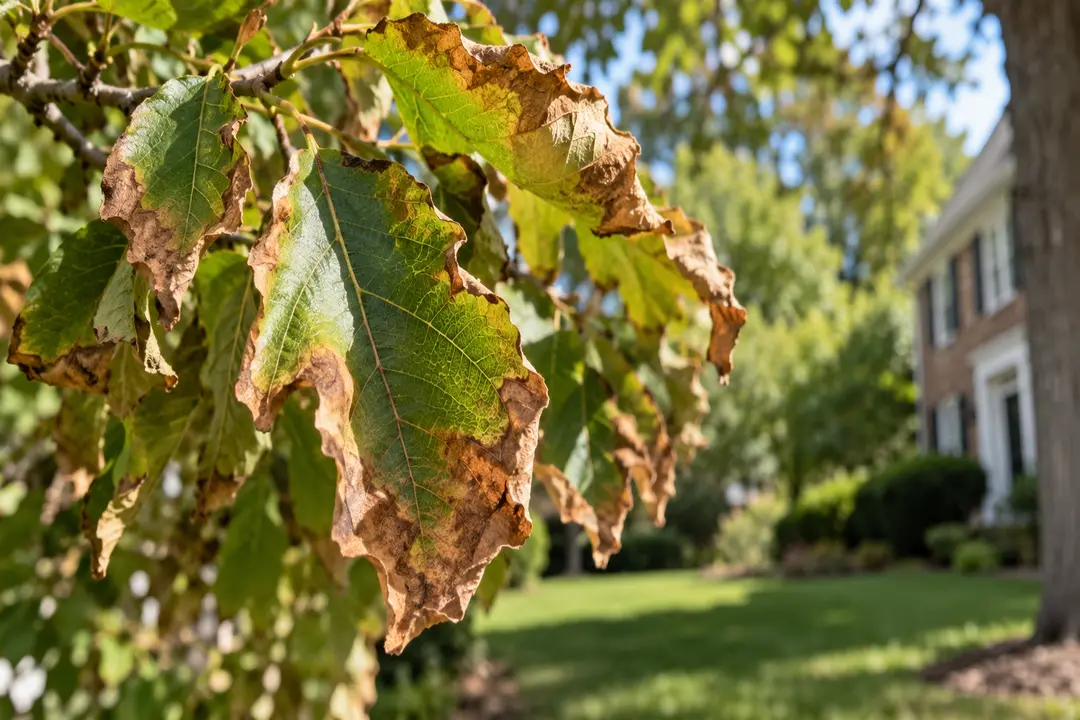 drought stressed tree Alexandria VA leaf scorch